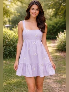 Altar’d State minidress. Purple with little white and yellow daisies. Size M